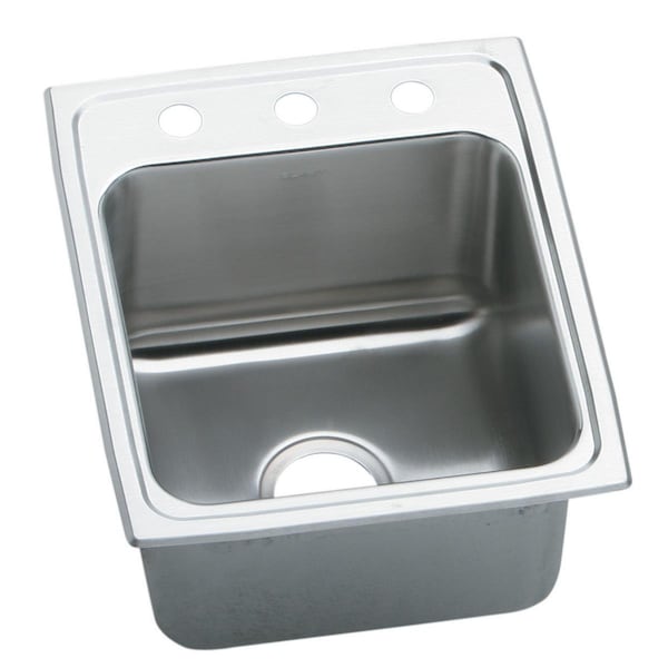 Lustertone Ss 17X22X10.1 Single Bowl Drop-In Sink With Quick-Clip